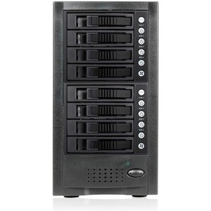 RAIDage JAGE6BT8MSBK Drive Enclosure 12Gb/s SAS, SATA/600 - Mini-SAS HD Host Interface Tower - Black - Hot Swappable Bays - 8 x HDD - (Fleet Network)