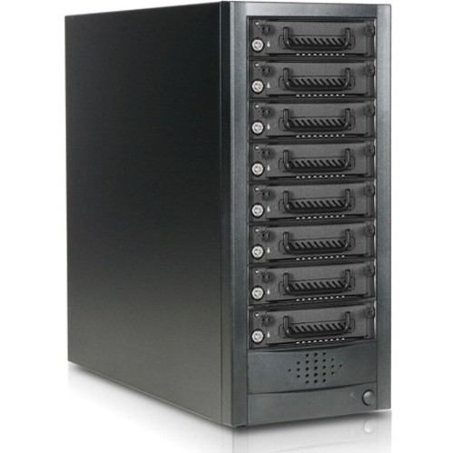 RAIDage 8 Bay Hot Swappable Drive Enclosure Mini-SAS HD SATA 600 Tower Black Interface SATA/600 Bays Host SAS HDD X JAGE9BT8HD-TG