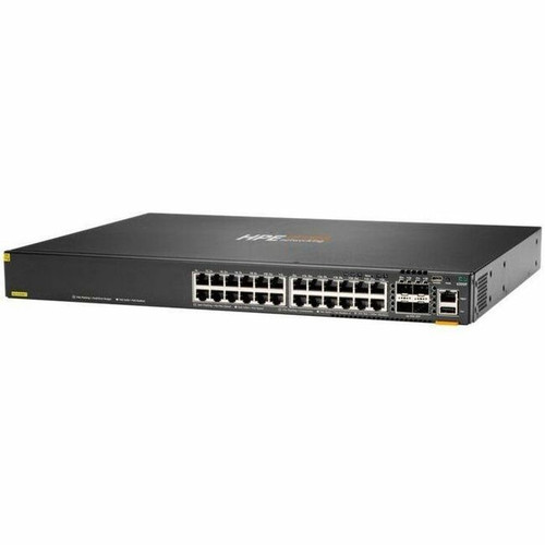 Aruba 6300F 24-port 1GbE and 4 port SFP56 Switch - 24 Ports - Manageable - Gigabit Ethernet, 50 Gigabit Ethernet - 10/100/1000Base-T, (Fleet Network)