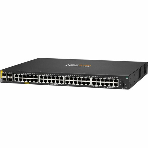 Aruba JL675A#ACD 6100 48G Class4 PoE Switch - 48 Ports - 4 SFP+ Uplinks - 370W PoE Budget - 1U Rack-Mountable