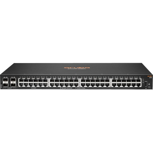 Aruba 6100 48G 4SFP+ Switch - 48 Ports - Manageable - Gigabit Ethernet, 10 Gigabit Ethernet - 10/100/1000Base-T, 10GBase-X - 3 Layer - (Fleet Network)