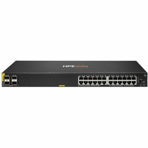 Aruba CX 6100 24G Class4 PoE 4SFP+ 370W Switch - 24 Ports - Manageable - Gigabit Ethernet, 10 Gigabit Ethernet - 10/100/1000Base-T, - (Fleet Network)