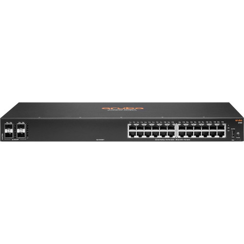 HPE JL678A#ABB 6100 24G 4SFP+ Switch - 24 Port Gigabit + 4 SFP+ Uplinks - Layer 3 - Rack/Wall Mountable - 1U
