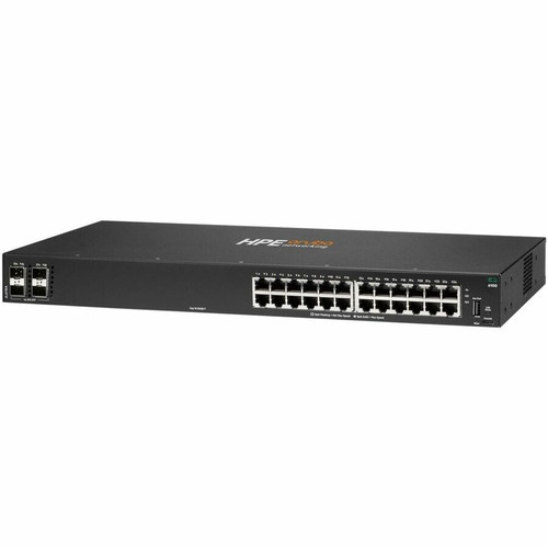 Aruba JL678A#ACD 6100 24G 4SFP+ Switch - 24 Port Gigabit + 4 x 10G SFP+ Uplinks - Layer 3 Managed - 1U Rack-Mountable