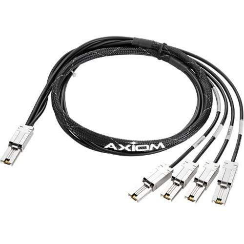 Axiom External SAS Cable for HP 2m - 6.6 ft Mini-SAS Data Transfer Cable for Network Device - First End: 1 x Mini-SAS - Second End: 4 (Fleet Network)