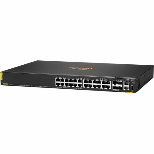 Aruba JL725B CX 6200F 24G Class 4 PoE 4SFP+ 370W Switch - 24 Port Gigabit Ethernet - 10Gb Uplinks - Layer 3 Managed