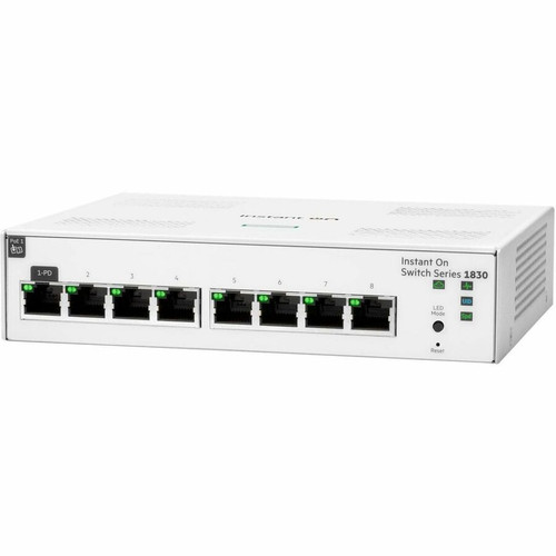 Aruba Instant On 1830 8G Switch - 8 Ports - Manageable - Gigabit Ethernet - 10/100/1000Base-T - 2 Layer Supported - 8.09 W Power - - (JL810A#ACD)