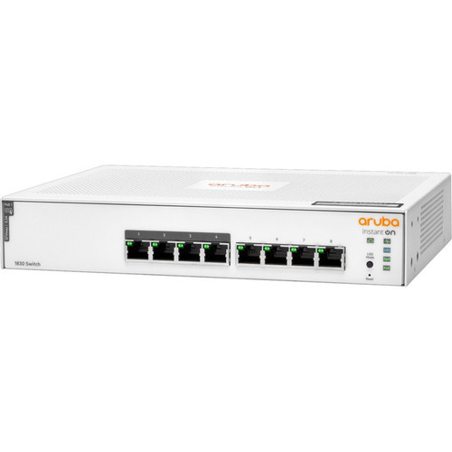 HPE Instant On 1830 8G 4p Class4 PoE 65W Switch - 8 Ports - Manageable - Gigabit Ethernet - 10/100/1000Base-T - 2 Layer Supported - W (JL811A#ABB)