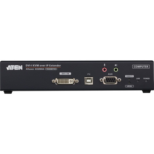 ATEN DVI-I Single Display KVM over IP Transmitter - WUXGA - 1920 x 1200 Maximum Video Resolution - 1 x Network (RJ-45) - 3 x USB - 2 x (Fleet Network)