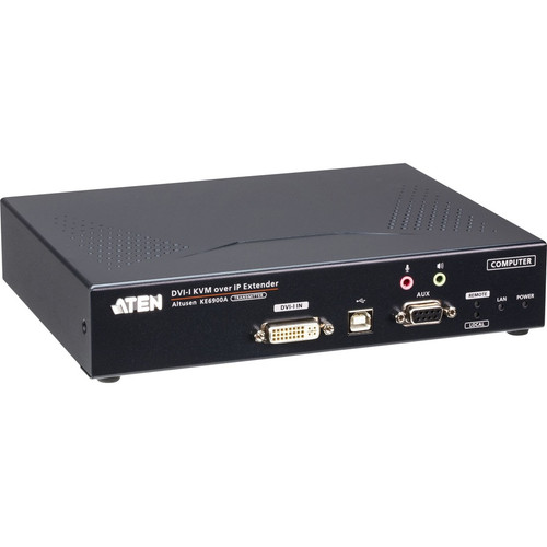 ATEN DVI-I Single Display KVM over IP Transmitter - WUXGA - 1920 x 1200 Maximum Video Resolution - 1 x Network (RJ-45) - 3 x USB - 2 x (Fleet Network)
