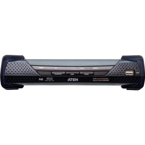 ATEN 2K DVI-D Dual-Link KVM over IP Receiver with Dual SFP & PoE - 1 Local User(s) - 32808.40 ft (10000000 mm) Range - 2K - 2560 x - 1 (Fleet Network)