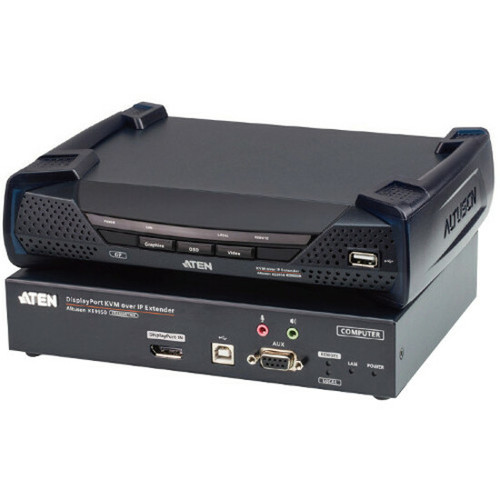 ATEN 4K DisplayPort Single Display KVM over IP Receiver - 1 Local User(s) - 4K - 3840 x 2160 Maximum Video Resolution - 2 x Network - (KE9950R)
