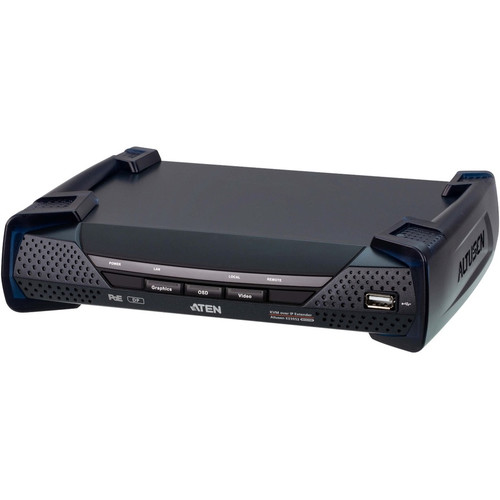 ATEN 4K DisplayPort Single Display KVM over IP Receiver with PoE - 1 Local User(s) - 4K - 3840 x 2160 Maximum Video Resolution - 2 x - (Fleet Network)