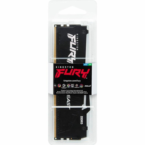 Kingston FURY Beast RAM Module - For Motherboard - 32 GB (1 x 32GB) - RGB - DDR5-5600/PC5-44800 DDR5 SDRAM - 5600 MHz Single-rank - - (KF556C36BBE2A-32)