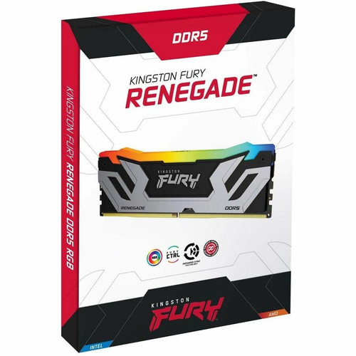 Kingston FURY Renegade RAM Module - 48 GB (2 x 24GB) - RGB - DDR5-8800/PC-70400 DDR5 SDRAM - 8800 MHz Single-rank Memory - CL42 - 1.40 (KF588CU42RSAK2-48)