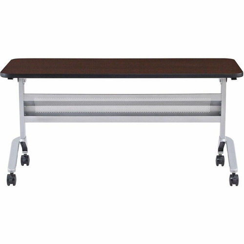 Safco Flip-N-Go Rectangular Training Table - Mocha Rectangle Top - Black Base - 150 lb (68.04 kg) Capacity - 60" (1524 mm) Table Top x (Fleet Network)