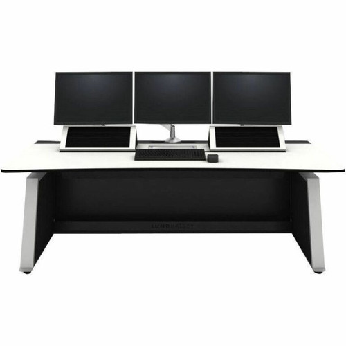 Middle Atlantic LH-XTCMHS LundHalsey x-Type Air Console Workstation - 63" Width - White HPL Top - Electric Height Adjustable - 396 lb Capacity