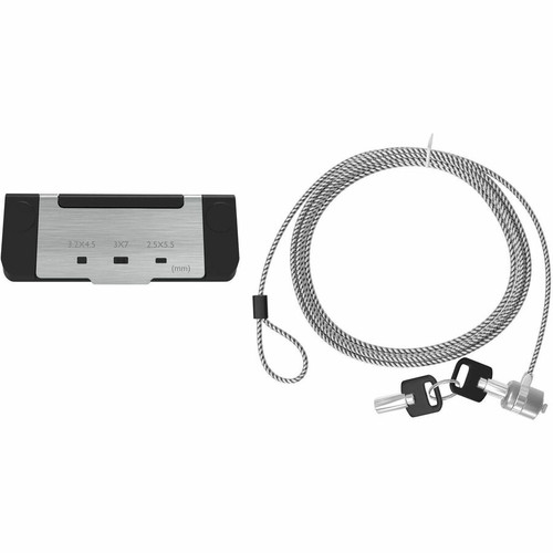 CTA Digital K-Slot Cable Lock - 3.8" (96.52 mm) Cable - Keyed Lock - Black - Metal, Plastic, Steel - For Keyboard, Tablet, Notebook, (Fleet Network)