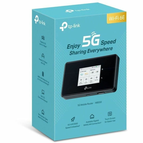 TP-Link M8550 Wi-Fi 6E IEEE 802.11 a/b/g/n/ac/ax 1 SIM Cellular, Ethernet Modem/Wireless Router - 5G - HSPA+, HSPA, WCDMA, LTE - Tri - (M8550)