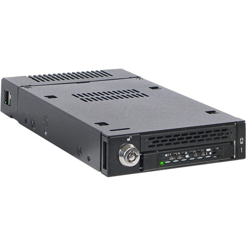 Icy Dock MB833M2K-B Drive Enclosure for 3.5" M.2, PCI Express NVMe - Mini-SAS HD Host Interface Internal - Black - Hot Swappable Bays (Fleet Network)