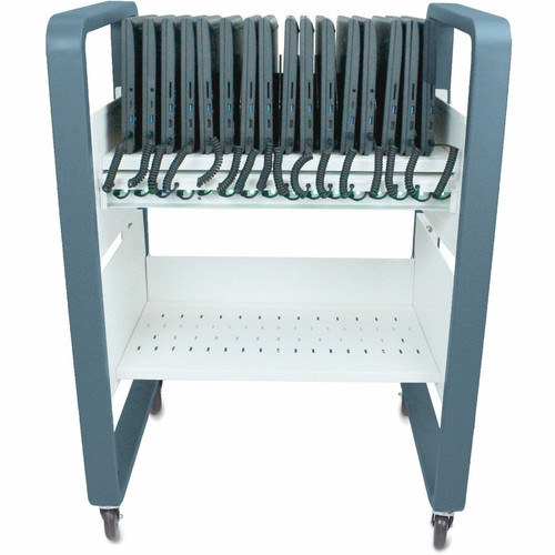 JAR Systems Elevate Air USB-C Open Charging Cart EDU 16 - 4 Casters - 24.8" (628.90 mm) Width x 23.4" (595.12 mm) Depth x 35.4" mm) - (Fleet Network)