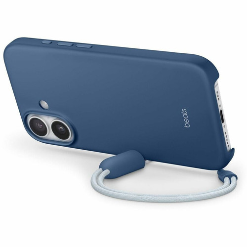 Beats by Dr. Dre MGTM4LL/A iPhone 17 Kickstand Case with MagSafe and Camera Control - Bedrock Blue - Hard Plastic with Microfiber Lining - Lanyard