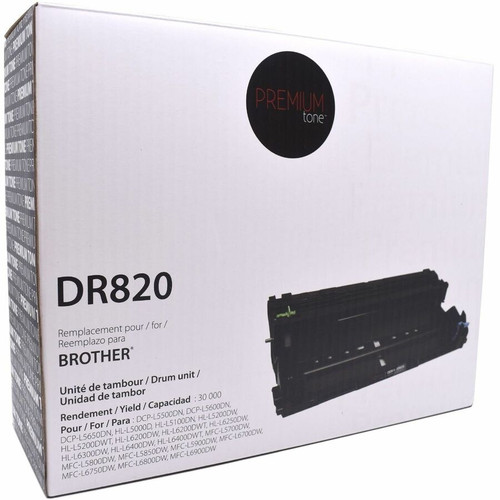 Compatible Premium Tone NCBRDR820 DR820 Drum Alternative for Brother - Laser Imaging Drum - 30000 Page Yield - Black - 1 Each