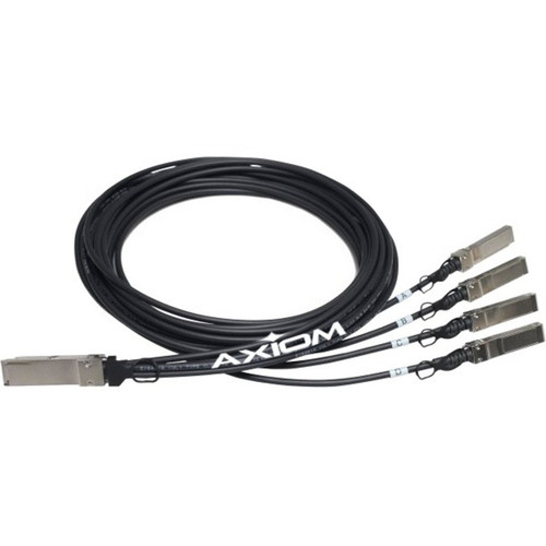 Axiom QSFP+ to 4 SFP+ Passive Twinax Cable 0.5m - 1.6 ft Twinaxial Network Cable for Network Device - First End: 1 x QSFP+ Network - 4 (Fleet Network)