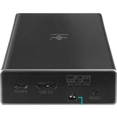 Vantec NexStar GX Dual Bay SATA Drive Enclosure With USB Micro-B Host Interface UASP Support For Two HDDs Supported SATA/600 HDD NST-272S3-BK