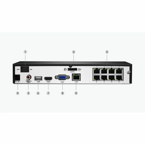 Reolink NVS8-5MD4 5MP HD 8-Channel PoE Surveillance System with 4 Cameras - 2TB HDD - Smart Detection & IP67