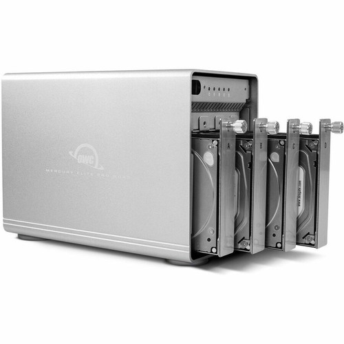 OWC 16TB Mercury Elite Pro Quad USB-C (10Gb/s) RAID Storage Solution With SoftRAID - Up to 1000MB/s RAID 0 Speed - Four Drives - (3 - (OWCMEQCTSRT16)