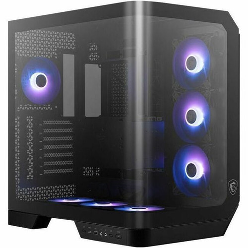 MSI MAG PANO 120R PZ - Mid-tower - Black - Tempered Glass, Plastic, Steel - 3 x Bay - 7 x 120mm Fan(s) Installed - ATX, EATX, ITX, ATX (Fleet Network)