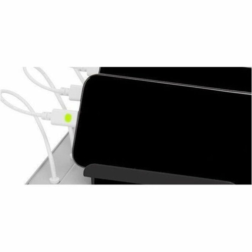 Bretford PureCharge Pro Tray - Wired - Phone, Tablet PC, POS Terminal - 10 Slot - Charging Capability - USB Type C - Platinum (PCPDT10-PM)