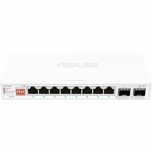 Asus QG-U1080 8-Port 2.5G + 2-Port 10G SFP+ Unmanaged Desktop Switch - Layer 2 - White