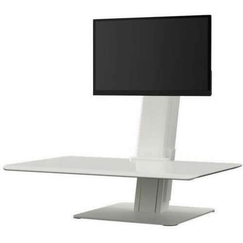 Humanscale QuickStand Eco, Single Monitor, White - 35 lb (15.88 kg) Capacity - Height Adjustable - 30" (762 mm) Table Top Width x 19" (Fleet Network)
