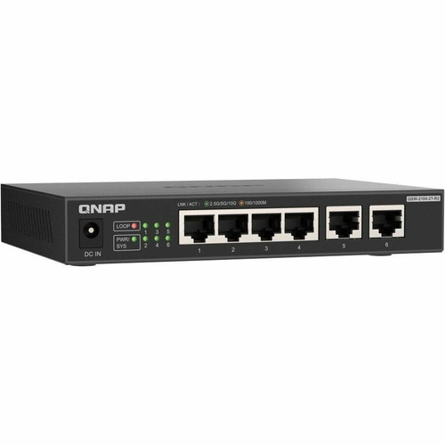 QNAP QSW-2104-2T-R2-US Ethernet Switch - 6 Ports - Gigabit Ethernet, 2.5 Gigabit Ethernet, 5 Gigabit Ethernet, 10 Gigabit Ethernet - - (Fleet Network)