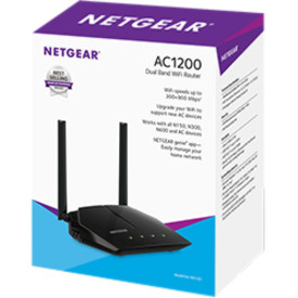 Netgear R6120 Wi-Fi 5 IEEE 802.11ac Ethernet Wireless Router - Dual Band - 2.40 GHz ISM Band - 5 GHz UNII Band - 150 MB/s Wireless - 4 (R6120-100CNS)