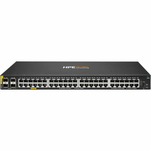 Aruba CX 6000 48G Class4 PoE 4SFP 370W Switch - 48 Ports - Manageable - Gigabit Ethernet, 10 Gigabit Ethernet - 10/100/1000Base-T, - 3 (Fleet Network)