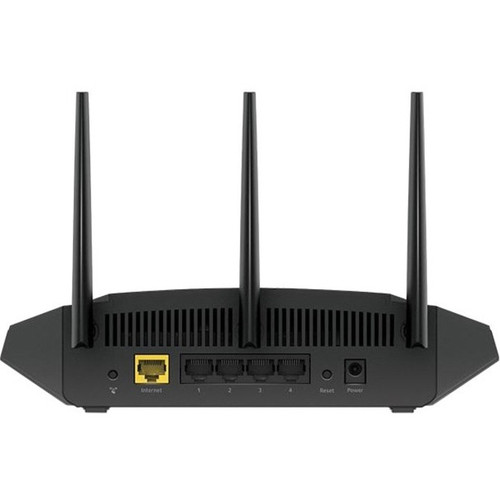 Netgear RAX10 Wi-Fi 6 IEEE 802.11ax Ethernet Wireless Router - Dual Band - 2.40 GHz ISM Band - 5 GHz UNII Band - 225 MB/s Wireless - 4 (RAX10-100CNS)