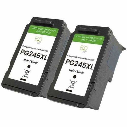 Compatible Eco Ink RCAPG245XL-2PK Remanufactured Black Ink Cartridge for Canon PG245XL - 600 Page Yield - 1 Pack