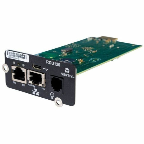 VERTIV RDU120 Liebert IntelliSlot Network Card - Remote Monitoring Adapter with RS-485 - USB Port - UL2900-1 Cybersecurity Certified - 1Gb Ethernet