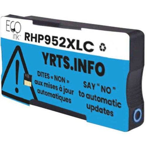 Compatible Eco Ink RHP952XLC Remanufactured Ink Cartridge for HP L0S61AN / 952XL - Cyan - 1600 Page Yield - 1 Pack