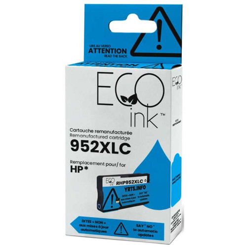 Compatible Eco Ink RHP952XLC Remanufactured Ink Cartridge for HP L0S61AN / 952XL - Cyan - 1600 Page Yield - 1 Pack