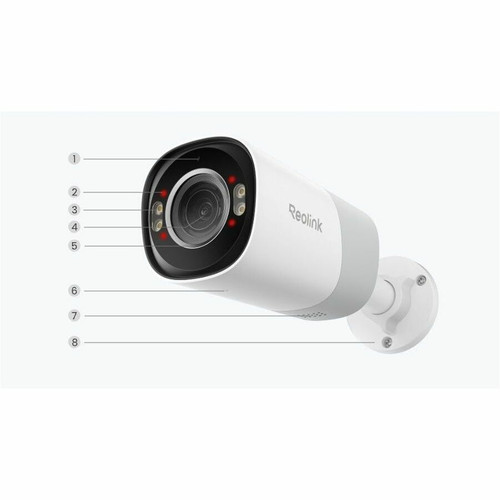Reolink RP-PCB8MZ Professional 8MP Outdoor 4K Bullet Camera - 133° View - 5× Optical Zoom - PoE - Color/IR Night Vision - IP67