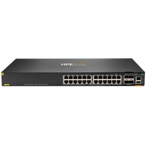 Aruba S0G96A#ABB 6300F 24-Port Gigabit PoE+ Managed Switch - 4x SFP56 50G Uplinks - Layer 2 - Rack-Mountable - TAA Compliant