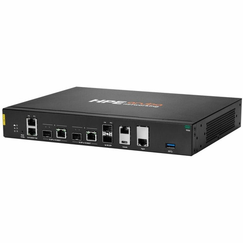 Aruba S5H01A#ABB 9106 Secure Edge Router - 4 Ports - 3 RJ-45 - 1 WAN - PoE - 4 SFP/SFP+ Slots - 10GbE - Desktop Form Factor