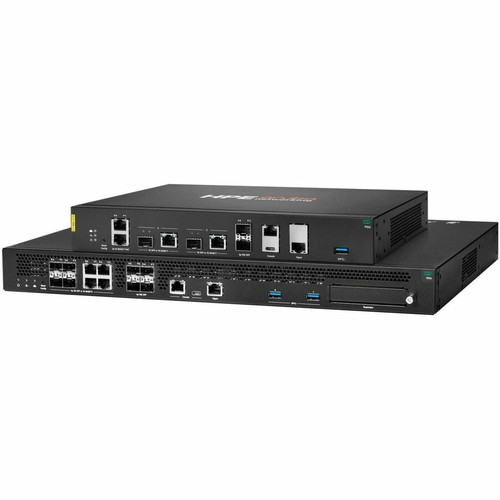 Aruba 9106 Router - 4 Ports - 3 RJ-45 Port(s) - 1 WAN Port(s) - PoE Ports - Management Port - 4 SFP (mini-GBIC) Slots, SFP+ Slots - 10 (Fleet Network)