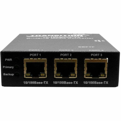 Transition Networks SBFTF1010-130-JP Fault Tolerant Fast Ethernet Media Converter - 3 x RJ-45 Ports - 10/100Base-TX - 100 Mbit/s - 0. 10 km
