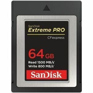 SanDisk Extreme PRO 64 GB CFexpress Card Type B - 1.46 GB/s Read - 800 MB/s Write - Lifetime Warranty (Fleet Network)