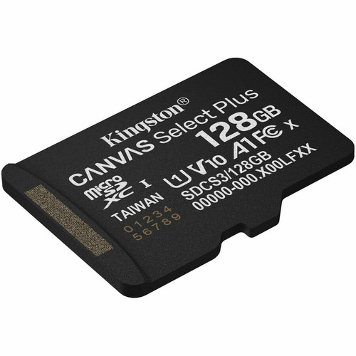 Kingston Canvas Select Plus 128 GB Class 10/UHS-I (U1) V10 microSDXC - 1 - 150 MB/s Read (SDCS3/128GBSP)